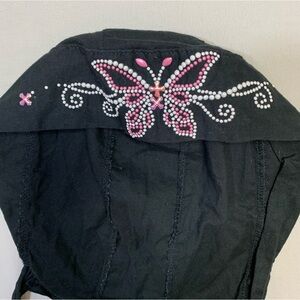 That's A Head Wrap Motorcycle Women's Black Butterfly Hair Headband Bandana Bike